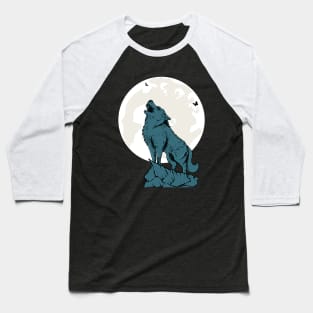 Night Wolf Baseball T-Shirt